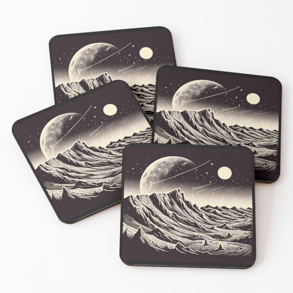 Item preview, SF Mars Landscape Woodcut 3 designed and sold by CrankyOldDude.
