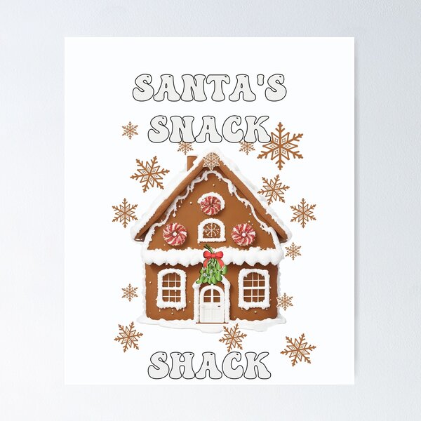 Artikelvorschau, Gingerbread Santa's Snack Shack Weihnachten lustig entworfen und verkauft von Cute & Sassy Custom Gifting Boutiques.