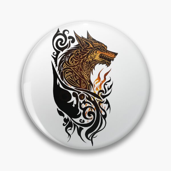 Artikelvorschau, Fenrir Wikingerwolf entworfen und verkauft von PrettyPittie Shop.