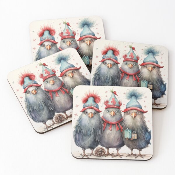 Item preview, 3 Christmas chickens designed and sold by aghnadarragh.