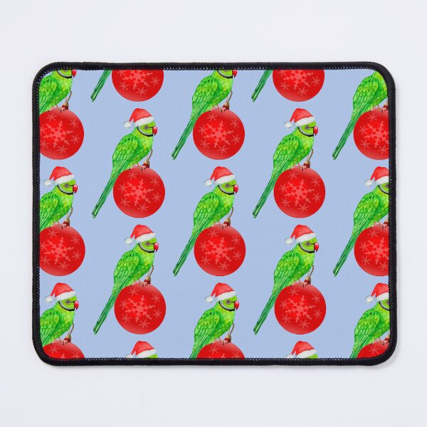 Item preview, Cute Christmas Ringneck Parrot in Santa Hat for Bird Lover designed and sold by Ivy Lily Art.
