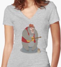 Big Al, The Country Bear Women's Fitted V-Neck T-Shirt