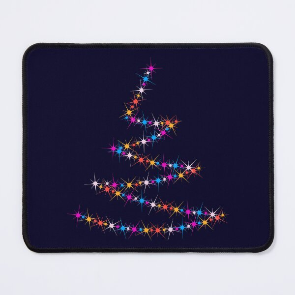 Item preview, Christmas tree. Pattern of bright sparkling magical neon multi-colored particles, sparks and stars shining with special light. designed and sold by NataliaVVV.