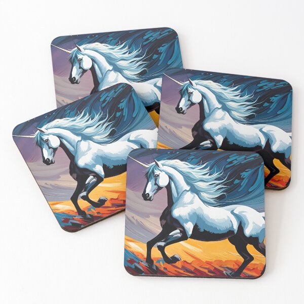 Item preview, Running White Unicorn, Ai Generated Art  designed and sold by ACC .