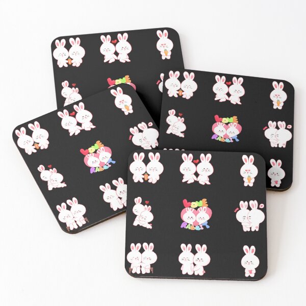 Item preview, Bunnies in love posing happily for the camera designed and sold by huape.