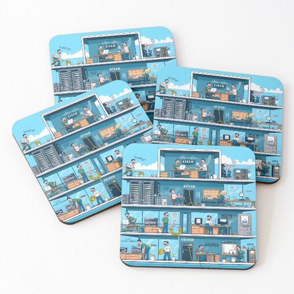 Item preview, "Chaos in Tech Office: Cisco Coffee Comedy" designed and sold by Tech Caos.