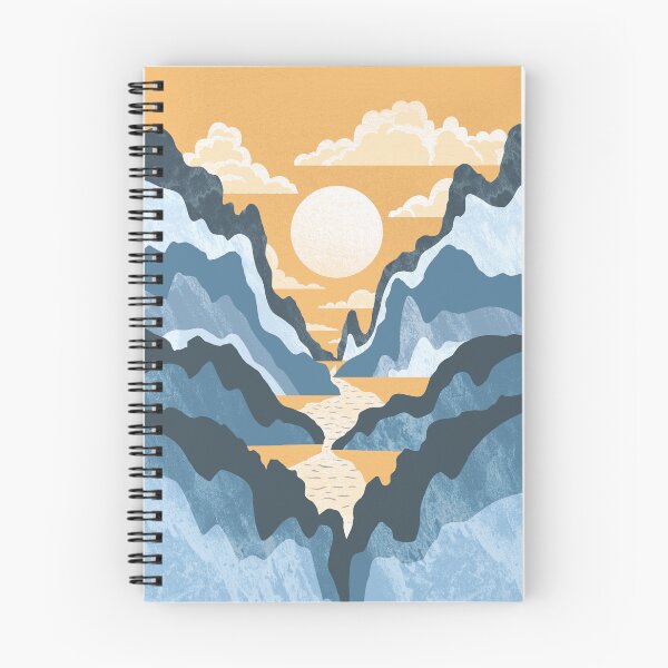 Item preview, Dreamy Mountains in Yellow and Navy designed and sold by TigaTiga.