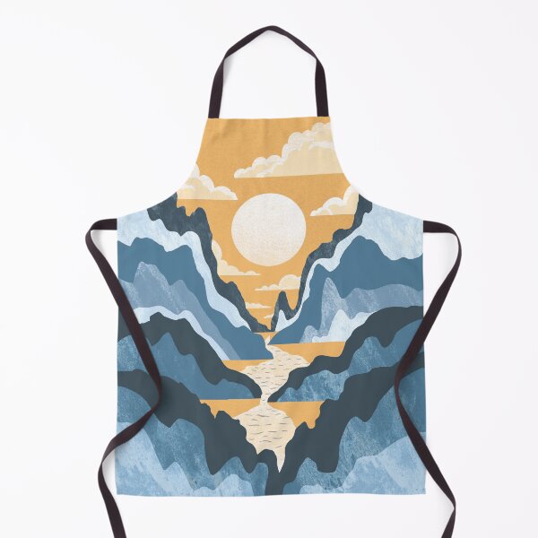 Item preview, Dreamy Mountains in Yellow and Navy designed and sold by TigaTiga.