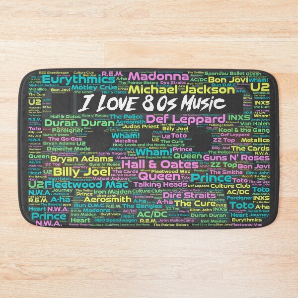Item preview, 80s Music Wordcloud for Darker Backgrounds designed and sold by WordsYouLove.