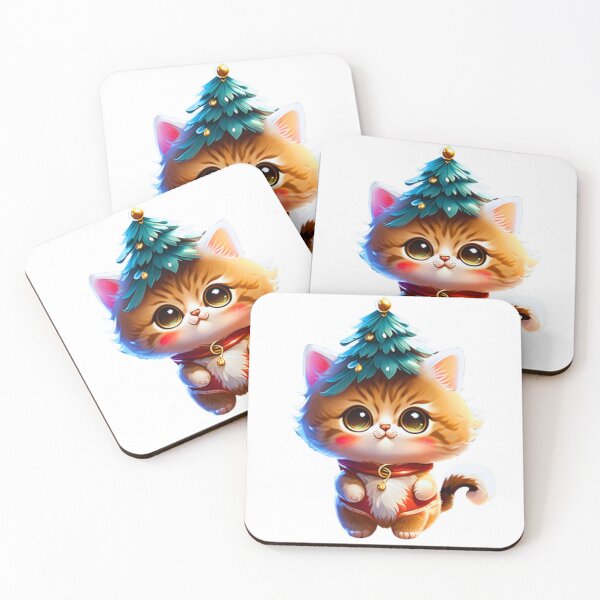 Item preview, Cat T-shirt : Cat Perched Atop a Christmas Tree designed and sold by Meowtopia.