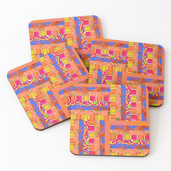 Item preview, Artticarlo Designs 8 Stripe Ribbon Orange Weave 1 Repeat 5748 designed and sold by Art in My Loft.