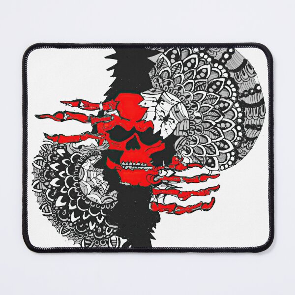 Item preview, Red Skull Ripping out of paper Drawing. Spooky 2d Illustraion. Printable designed and sold by abinashm12.