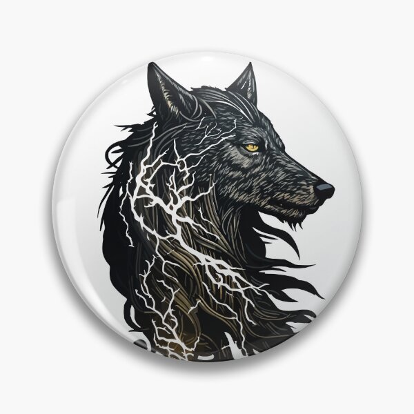 Artikelvorschau, Schwarzer Wikingerwolf entworfen und verkauft von PrettyPittie Shop.