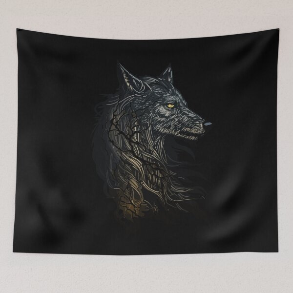 Item preview, Black Viking Wolf designed and sold by PrettyPittie Shop.
