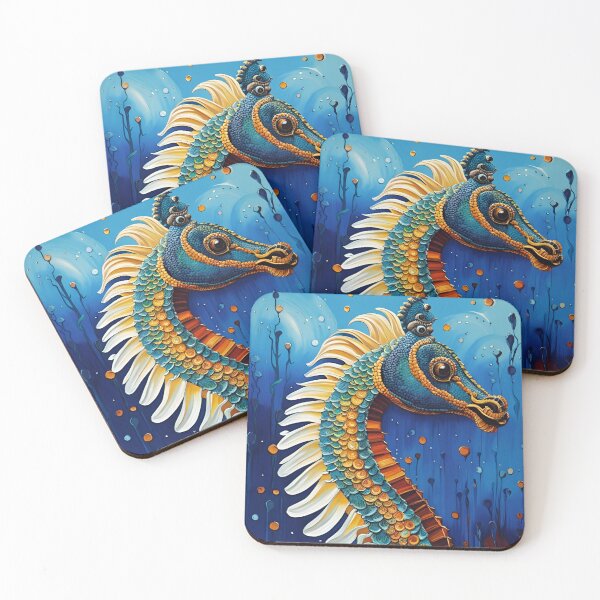Item preview, Stylized Seahorse, Ai Generated Art  designed and sold by ACC .