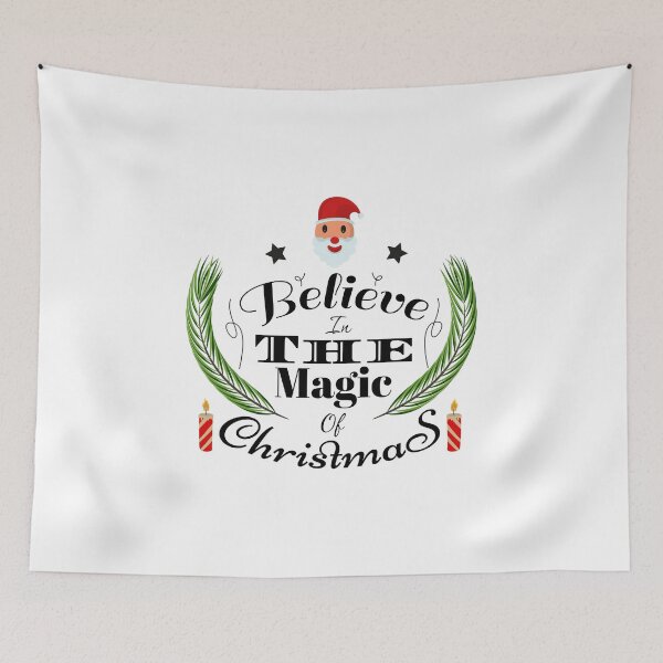 Item preview, Believe in the magic of Christmas Quote with Santa Claus designed and sold by PugazhLogan.