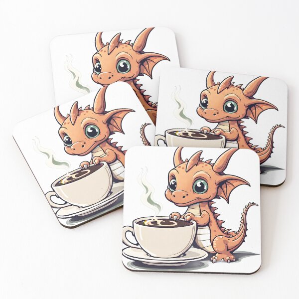 Item preview, Coffee Drinking Baby Dragon designed and sold by VisualMotivator.