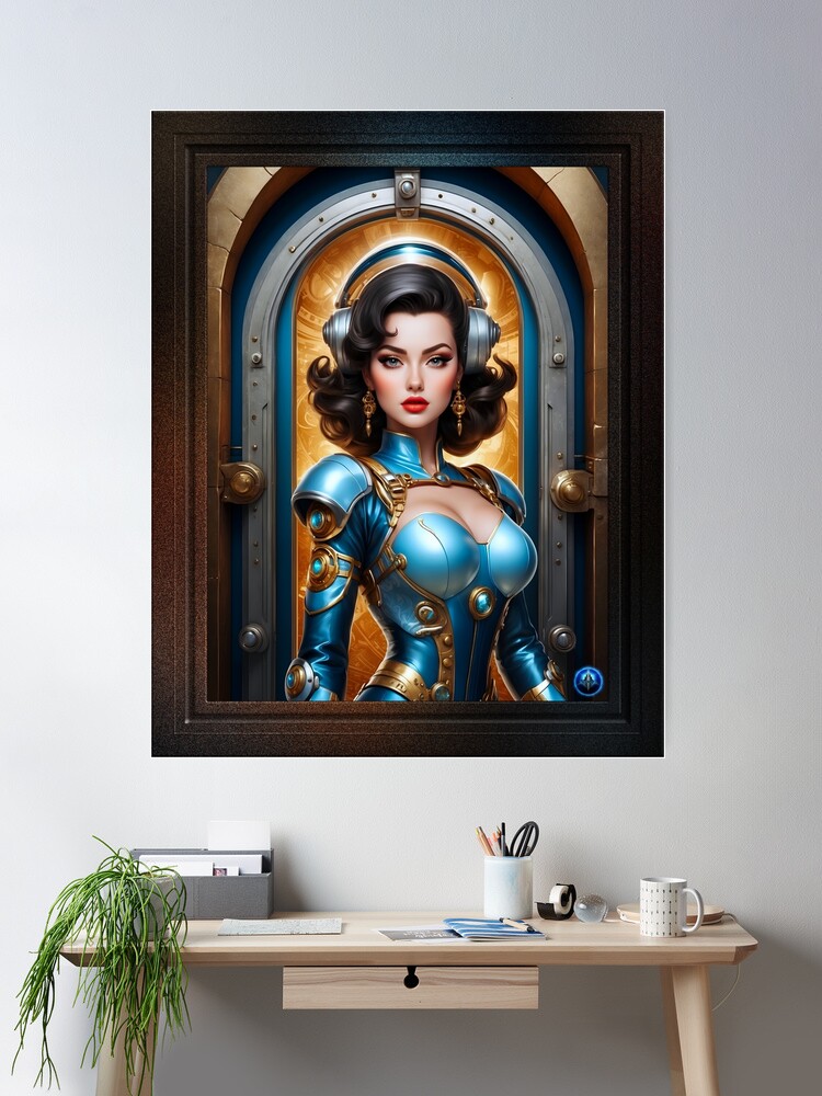 Are You Ready To Enter The Jump Point Gorgeous AI Concept Art Portrait by Xzendor7 Room Decor Poster Art Print