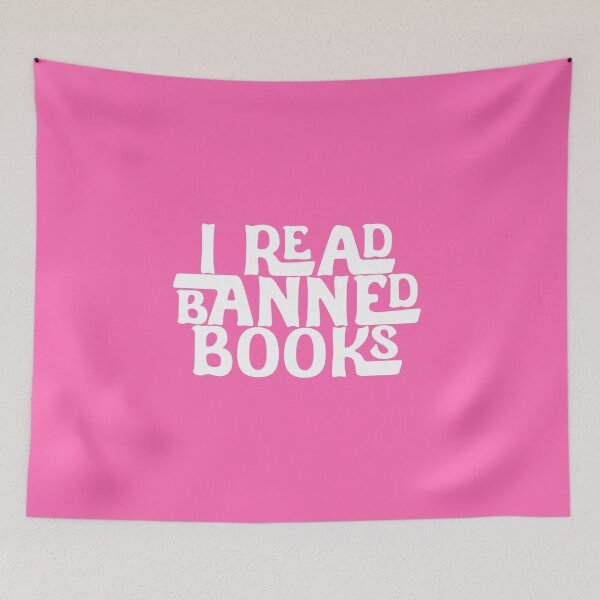 Item preview, I Read Banned Books - White Font designed and sold by SorryFrog.