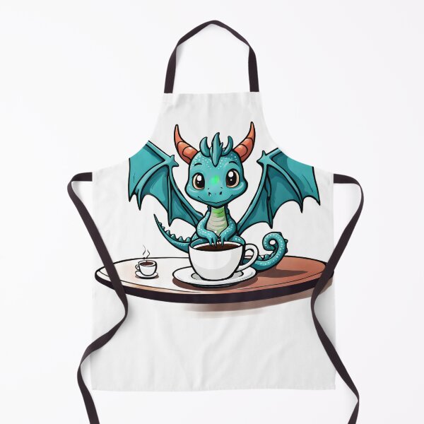 Item preview, Coffee Drinking Cute Baby Dragon designed and sold by VisualMotivator.