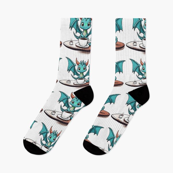 Item preview, Coffee Drinking Cute Baby Dragon designed and sold by VisualMotivator.