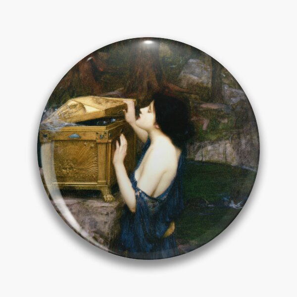 Item preview, HD Pandora Painting 1896 by John William Waterhouse | Pandora's Box Peeking  designed and sold by Arwen-Art.