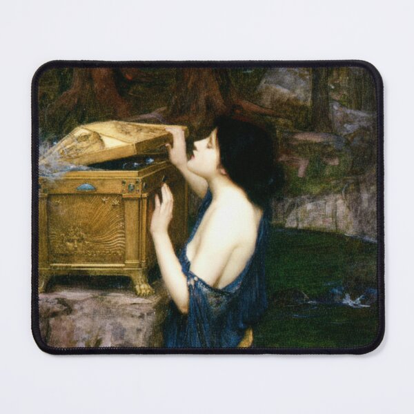 Item preview, HD Pandora Painting 1896 by John William Waterhouse | Pandora's Box Peeking  designed and sold by Arwen-Art.