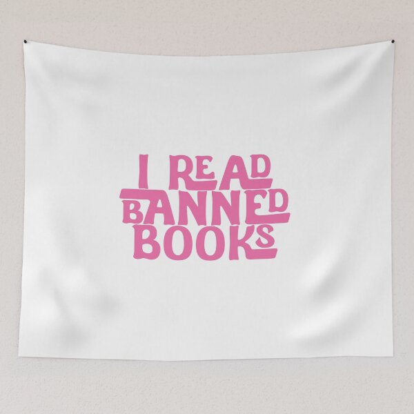 Item preview, I Read Banned Books - Hot Pink Font designed and sold by SorryFrog.