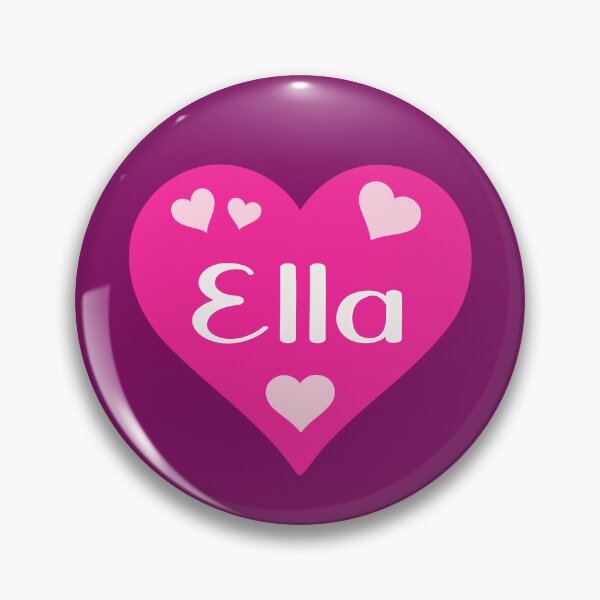 Item preview, Ella Name Pink Heart  designed and sold by Jeallan Designs.