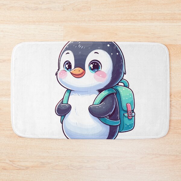 Item preview, Cute penguin with school bag designed and sold by LongIslandDesgn.