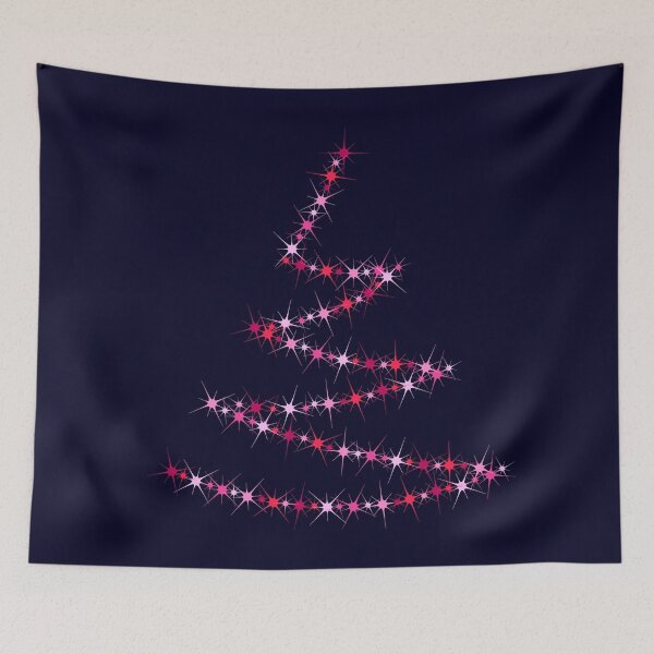 Item preview, Christmas tree. Pattern of bright sparkling magical neon multi-colored particles, sparks and stars shining with special light. designed and sold by NataliaVVV.