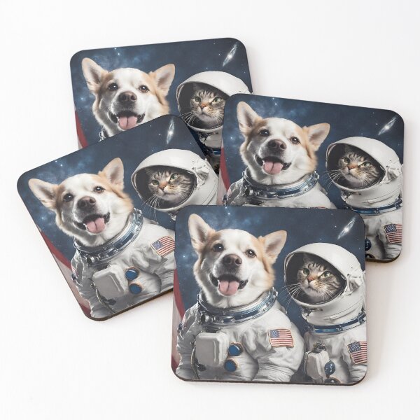 Aperçu de l'œuvre Chien et chat astronaute créée et vendue par NaturaFotos.