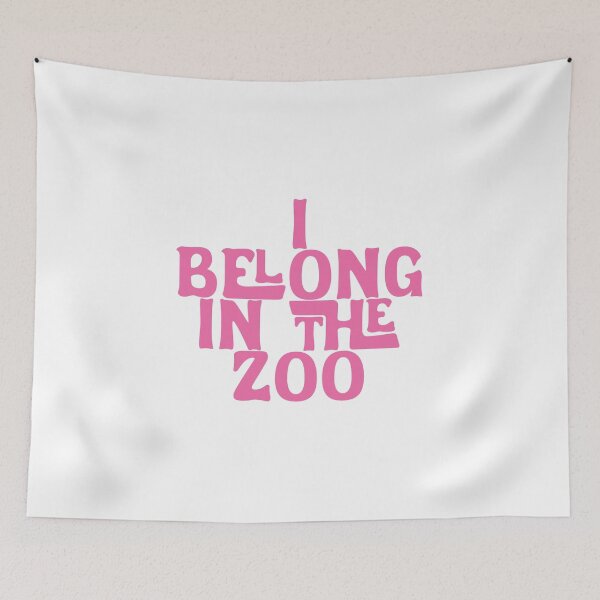 Item preview, I Belong In The Zoo - Hot Pink Font designed and sold by SorryFrog.