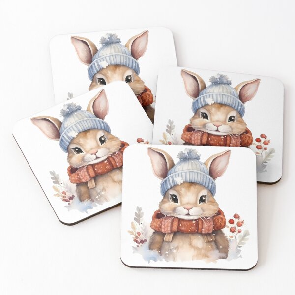 Item preview, Bunny in a hat and scarf designed and sold by Anbe_design.