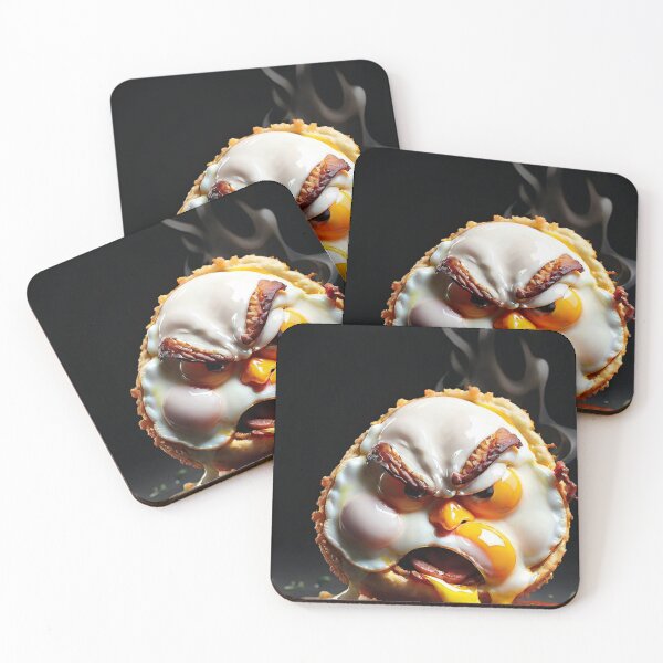 Item preview, Angry Food Series - Angry Fried Egg - Funny Mad Angry Food  designed and sold by Butler in the Home.