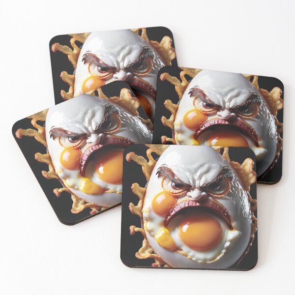 Item preview, Angry Food Series - Angry Fried Egg - Funny Mad Angry Food  designed and sold by Butler in the Home.