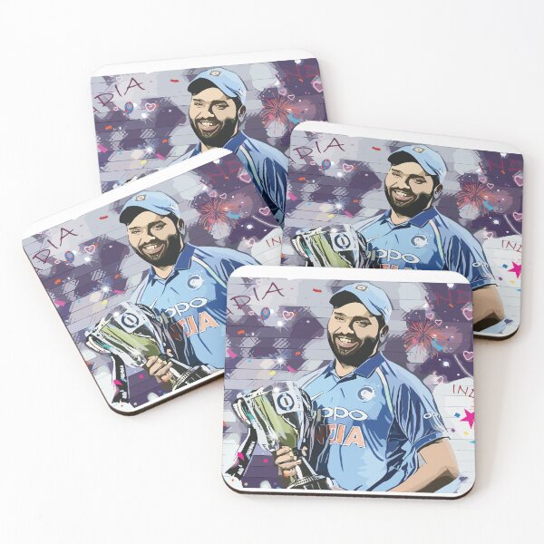 Item preview, Rohit Sharma holding Cricket World Cup designed and sold by Crick-India.
