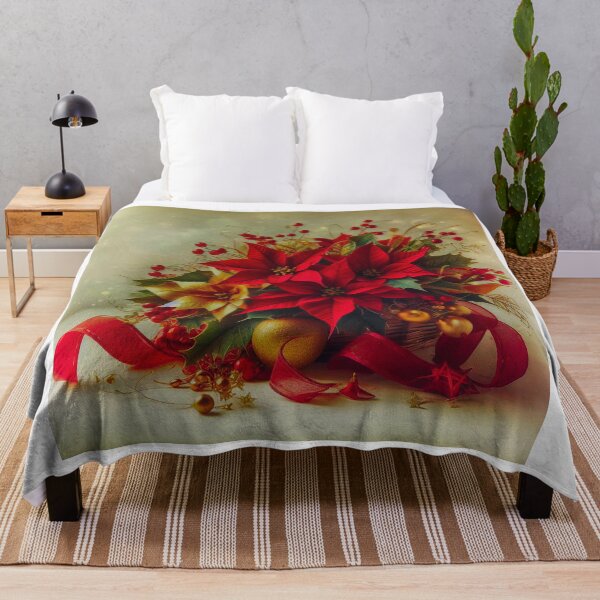 Item preview, poinsettia flowers christmas designed and sold by kathleenjean.