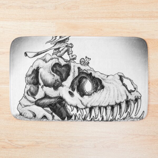 Item preview, Traveler taking a rest on a skull designed and sold by Rene Trujillo Illustrations.