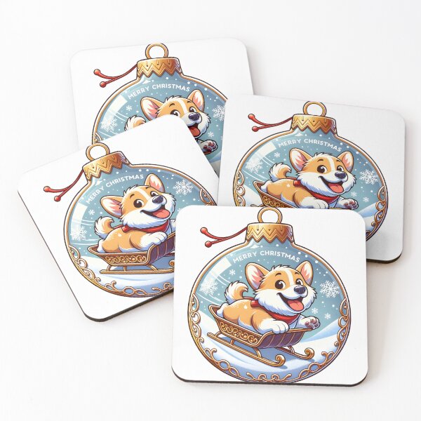 Item preview, Corgi Sleigh Ride in a Bauble designed and sold by EpicPaws.