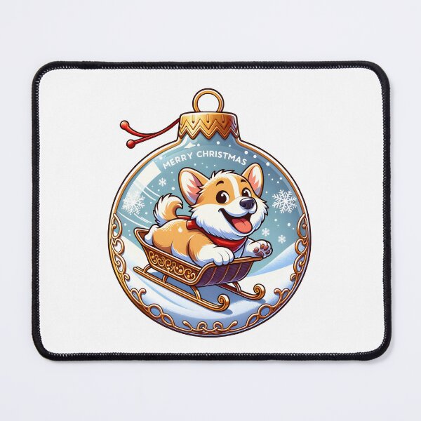 Item preview, Corgi Sleigh Ride in a Bauble designed and sold by EpicPaws.