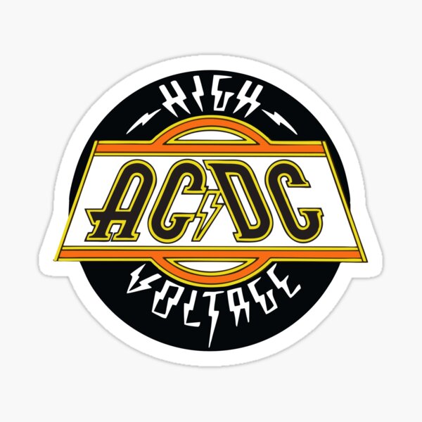 ACDC AC/DC Album Covers Sticker Pack, Australian Hard Blues Rock Band Logo