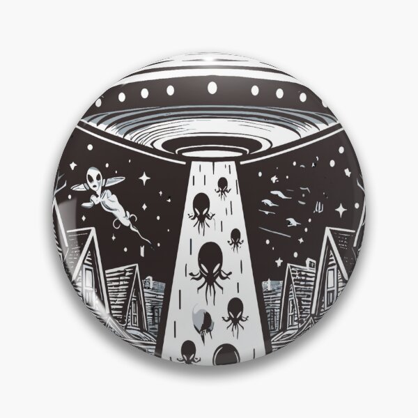 Item preview, Alien Invasion Spooky Halloween Sci-fi  designed and sold by KitonicTees.