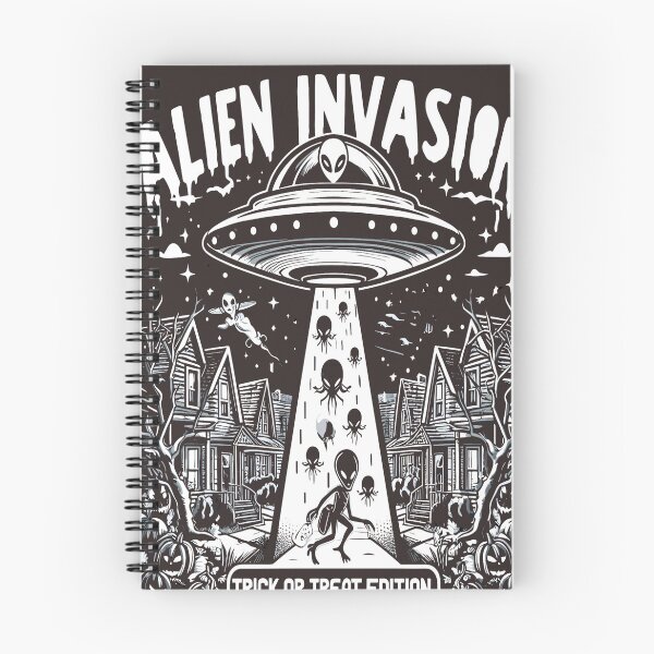 Item preview, Alien Invasion Spooky Halloween Sci-fi  designed and sold by KitonicTees.