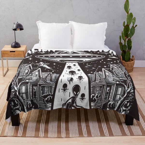 Item preview, Alien Invasion Spooky Halloween Sci-fi designed and sold by KitonicTees.