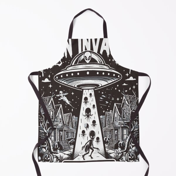 Item preview, Alien Invasion Spooky Halloween Sci-fi designed and sold by KitonicTees.