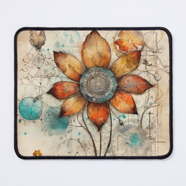 Item preview, Sketches on Paper, Art on Screen: The Transformation of Flowers in Digital Art designed and sold by Artedig.