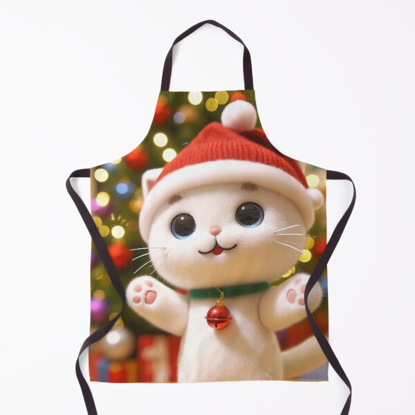 Item preview, white cat with cristmas designed and sold by ShironekoStudio.