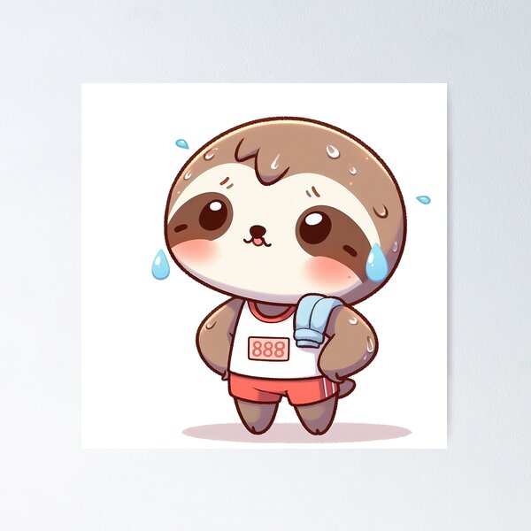 Item preview, Running Sloth designed and sold by QuickSticker.
