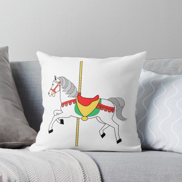 Item preview, White horse carousel designed and sold by ZnDigitalPrints.